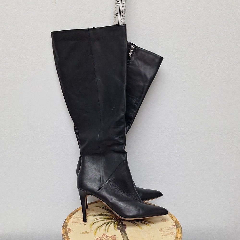 Franco Sarto Elegant Black Knee-High Women's Boots Size 10